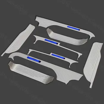 

8pcs Fit For Toyota Alphard 2015-2017 Steel Door Sill Scuff Plate Cover Pad Trim