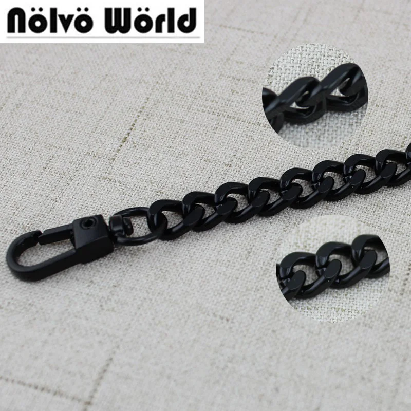 

1pc 5pcs 8.5mm Wide Dark black metal chain women bags handbags purse adjusted webbing strap