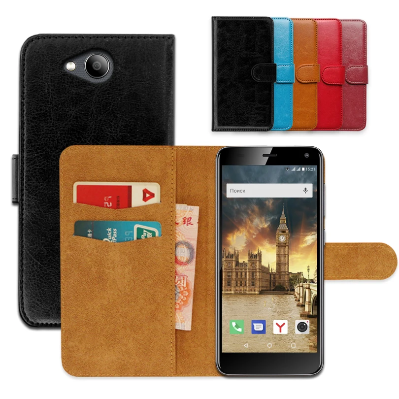 Luxury wallet case for Fly Life Compact 4G PU Leather Special Flip Case With Card Pocket Ultra-thin Phone Cover Kickstand | Мобильные