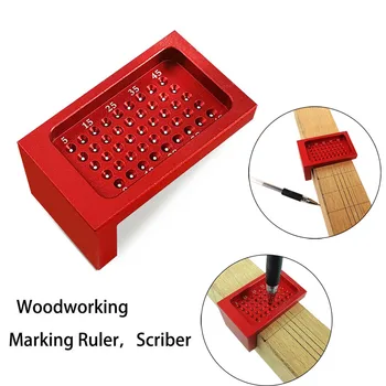

Carpentry T-Type Marking Hole Aluminum Alloy Crossed Gauge Measuring Feet Tool Best Selling DropShipping