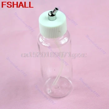 

3 Pcs/Lot Plastic 100cc Airbrush Bottles Jars Lid Adapter Dual-Action Siphon Feed #H027#