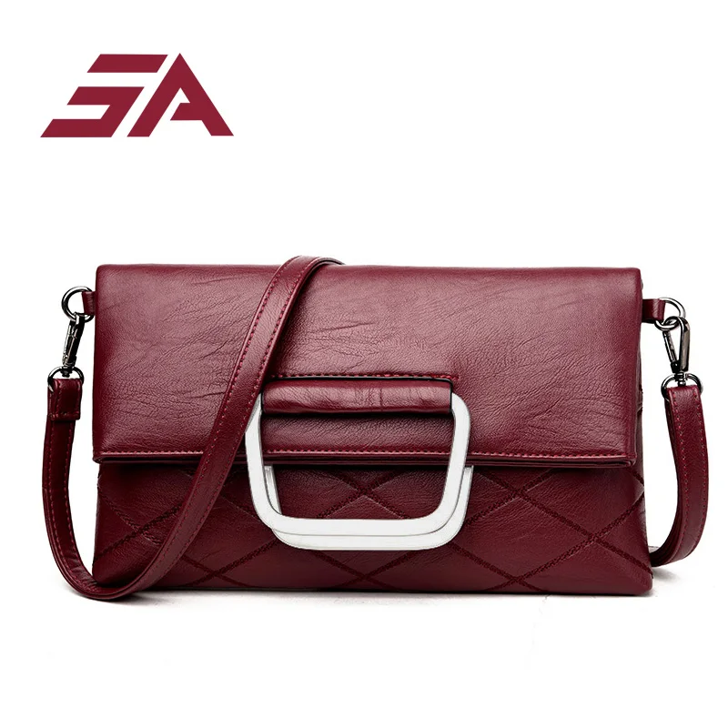 

SA Luxury Plaid Top-hand bags for Women Designer Brand Female Crossbody Shoulder Bags female Soft Leather fold over Ladies Bag