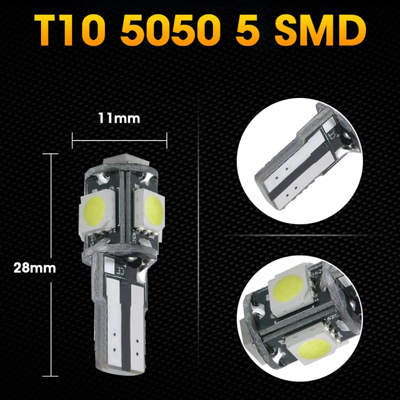 HLXG 10x T10 светодиодный W5W светодиодный салона свет парковка SMD DC резервного копирования назад лампы 168 192 194 2825 T10 лампочка указателя поворота