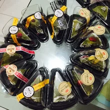 50 шт. коробка для торта пластиковая 8/6 дюймов треугольная коробка для торта в форме торта пластиковые контейнеры для печенья коробки на вынос