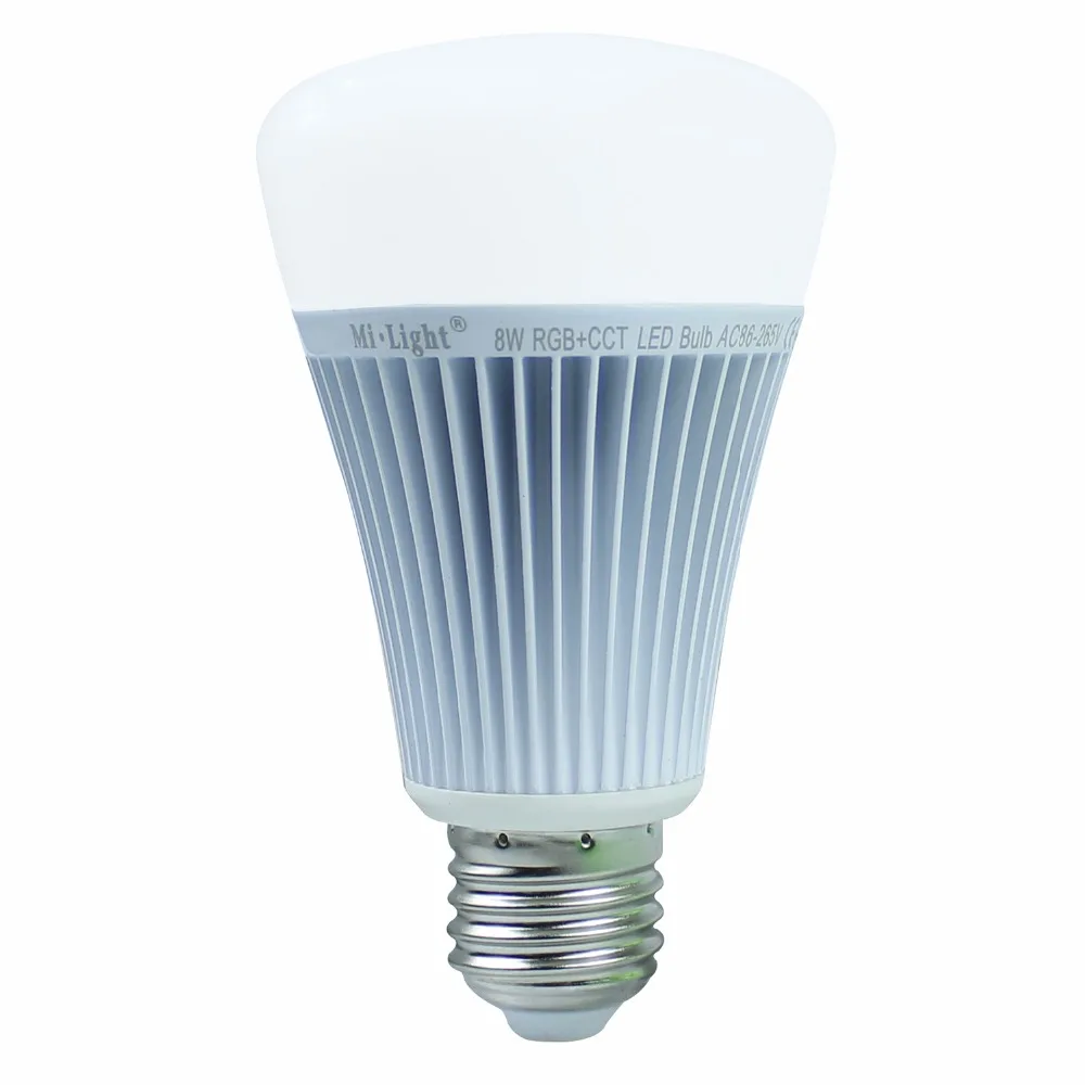 

MiLight LED Bulb Dimmable 8W E27 RGB CCT Led Lamp Light Spotlight RGBWW 2.4G Smart Lampara LED House Light Indoor Decoration