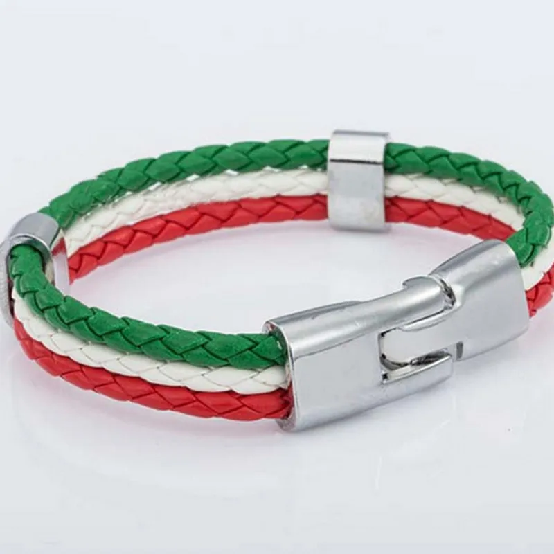(10pcslot)2018 Russia World Cup Football Fans Alloy Leather Bracelet Bracelet Jewelry Gift For Soccer Fans National Team Bangle (16)