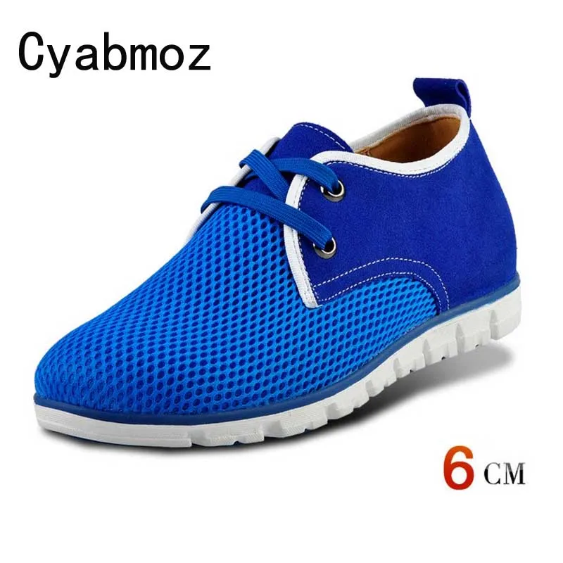 

New Summer Comfortable Casual Height Increasing Elevator Shoes for Boys/Mens Get Taller 6cm Breathable Mesh Sneakers Male