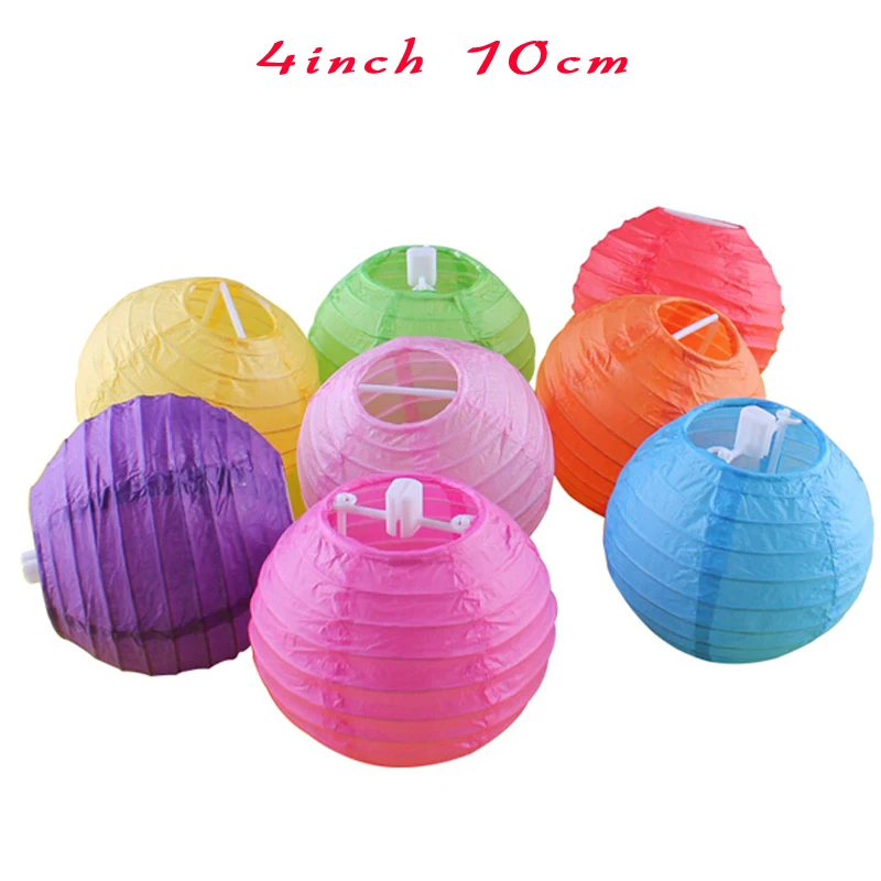 10 Pieces 4 Inch 10cm Colorful Mini Paper Lanterns Chinese Papaer Ball