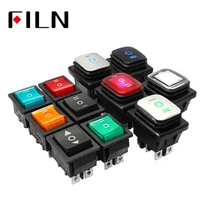 Interruttore a Bilanciere 12V Illuminato Blu On-Off 21x15mm