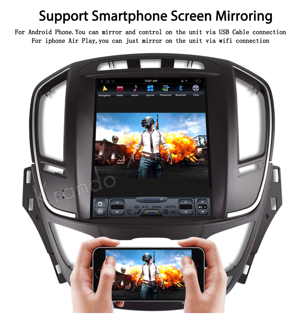 Sale Krando Android 8.1 10.4" Tesla Vertical touch screen car radio dvd playe for Buick Regal 2014+ navigation entertainment system 6 Sale Krando Android 8.1 10.4" Tesla Vertical touch screen car radio dvd playe for Buick Regal 2014+ navigation entertainment system 6
