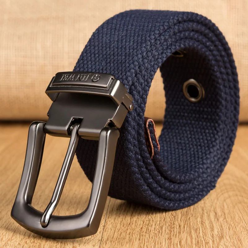 

Men's pin buckle canvas belt military workout Casual Jeans Brand Belt Young student needle Buckle-Belt Male Tactical waist Belt
