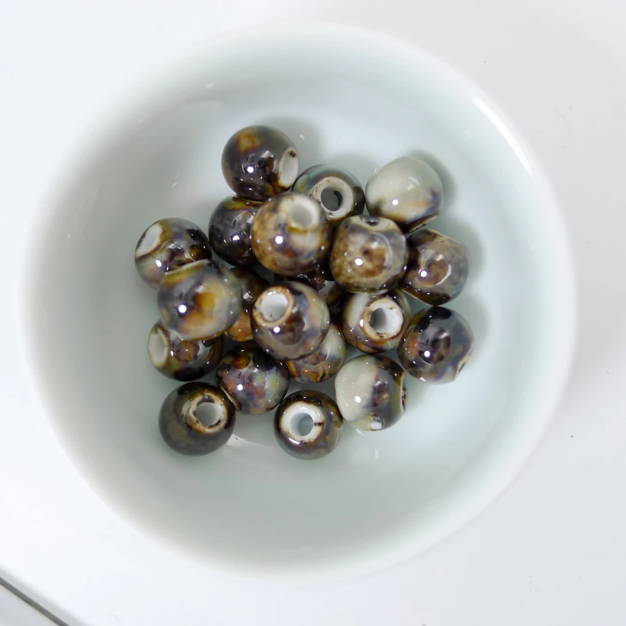 

Sphere Ceramic beads China wholesale porcelain bead for jewelry making 10mm 20pieces/lot beads #A301C