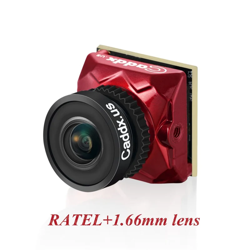 Caddx Ratel 1/1. 8 ''Starlight HDR OSD 1200TVL 16:9 4:3 NTSC/PAL переключаемый объектив 1,66 мм/2,1 мм FPV камера FPV гоночный Дрон часть - Цвет: Red 1.66mm lens