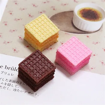

Trendy New 100PCs 3D Square Sandwich Crackers Biscuit Cookies DIY Jewelry Findings Cute Kawaii Food Resin Cabochons Cameo Craft