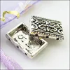 8Pcs Tibetan Silver 2-2 Holes Flower Spacer Bar Beads Charms Connectors 12x17.5mm ► Photo 3/4