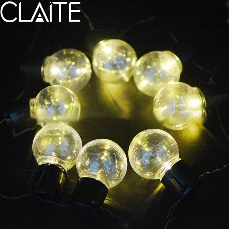 

CLAITE Solar Light String 10 LED Bulb 3.5M Waterproof Chain Outdoor Decorated Lamp Solar Fairy Lights String For Home Garden