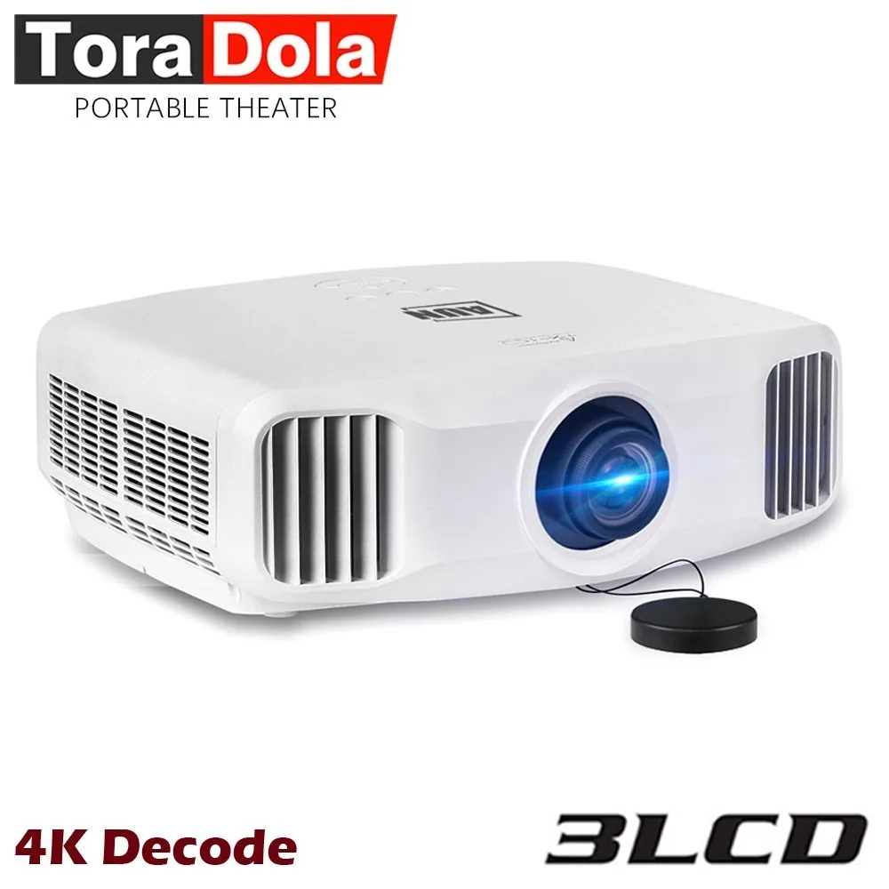 

Tora Dola 3LCD Projector Support 4K Decode 850ANSI Lumens, 2K Resolution 1920x1200, Built-in Android 5.1 WIFI Bluetooth. AKEY2x