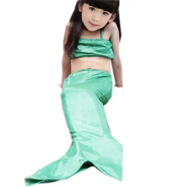 children mermaid tail cosplay costumes pink bule little girl halloween costume carnival costume swimwear beach kids