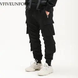VFIVEUNFOUR 2019 Новые поступления брюки для девочек уличная одежда хип хоп Карманы Брюки карго для мужчин трек мотобрюки s