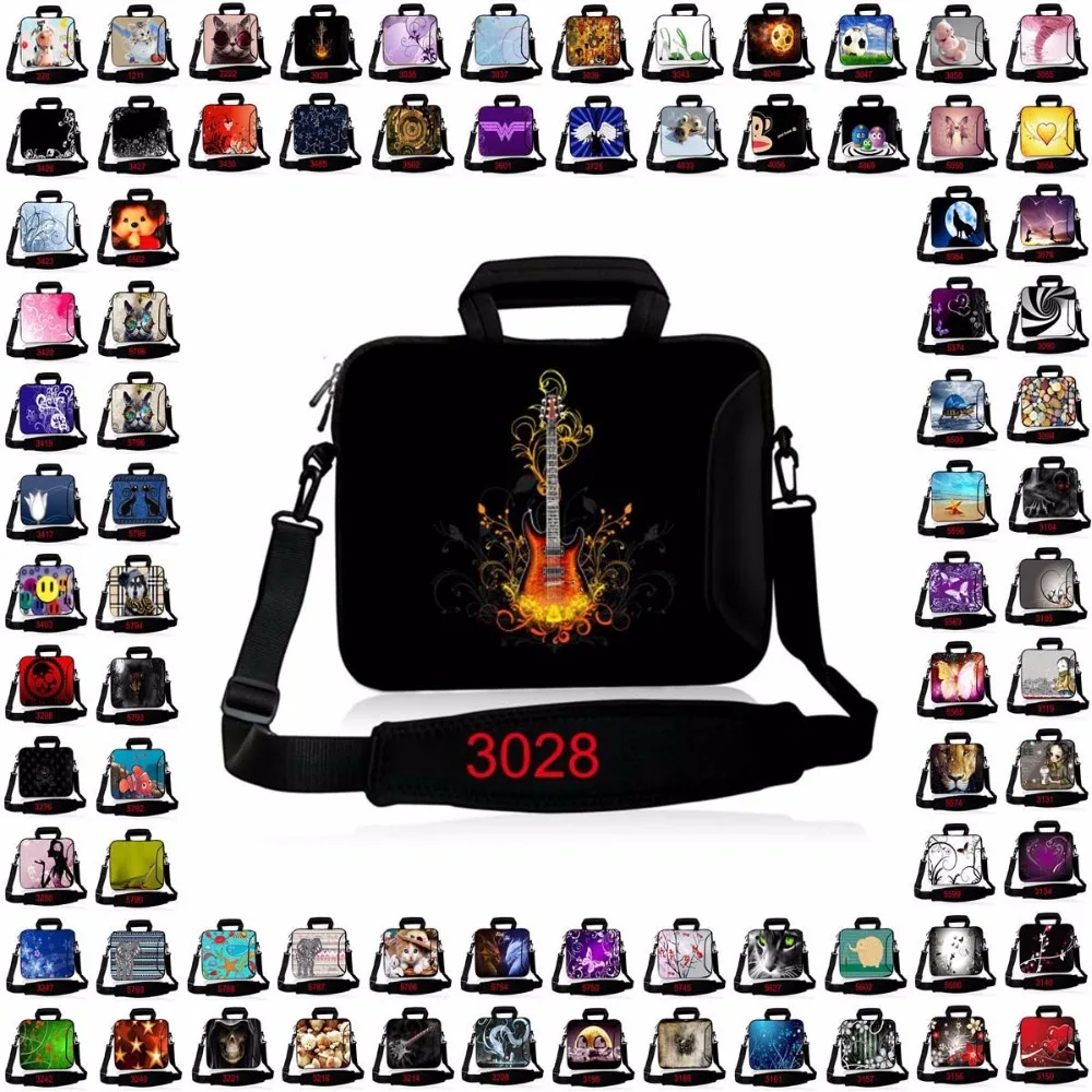 customize Neoprene  10 12 13 14 15 17 inch Shoulder Laptop bag print Computer Strap Notebook Tablet Bag Case Messenger SB-3028