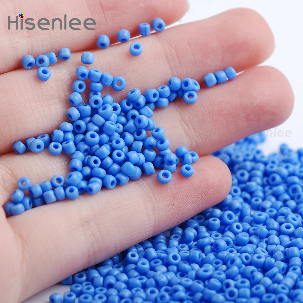 

Hisenlee 2mm 3000pcs Jewelry Light Blue Glass Beads Czech Seed Spacer Beads Jewelry Making Findings Necklace Diy Beads Hole 1mm