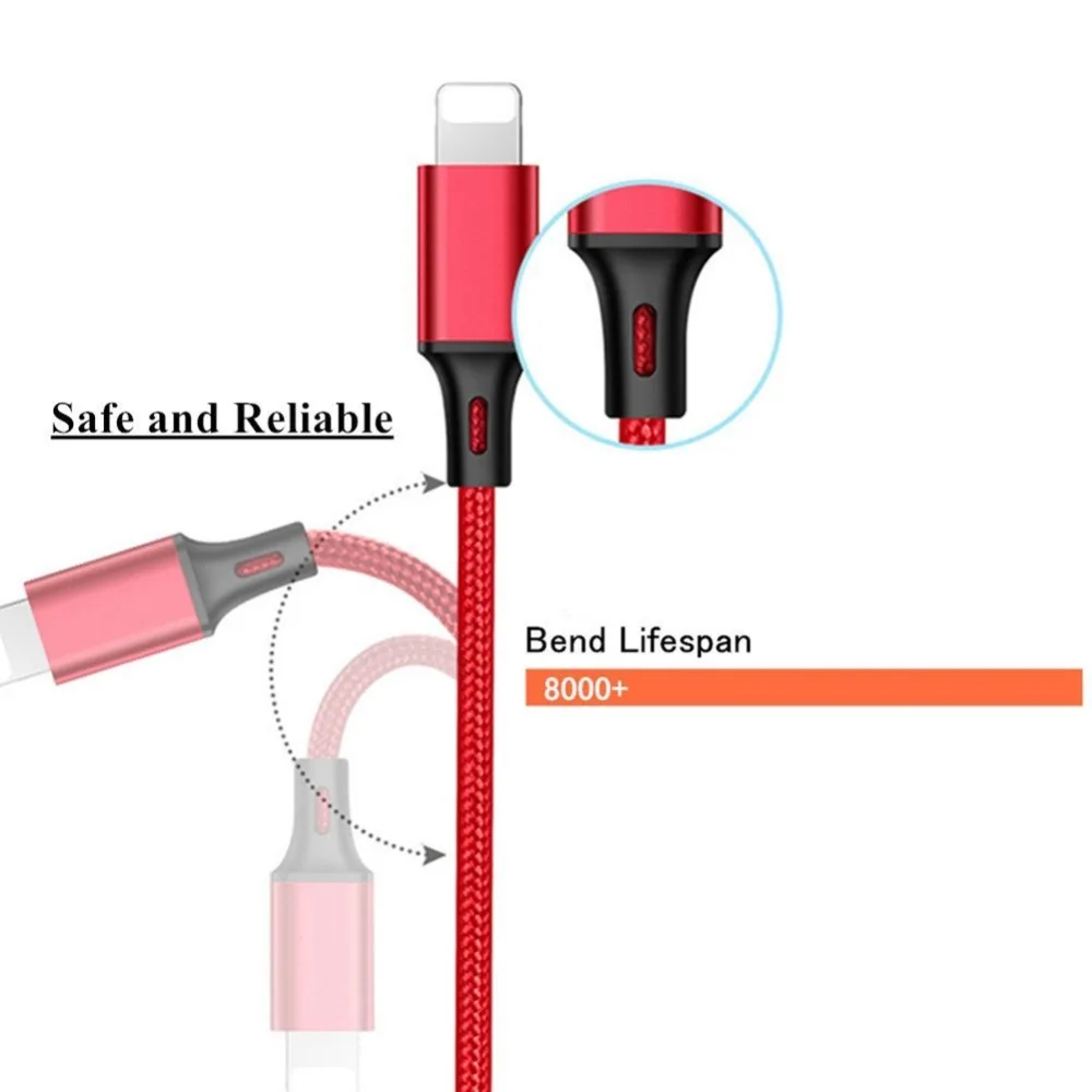 متعددة كابل الشاحن ، 3 في 1 USB كابل شحن 3.9FT ل البرق ، نوع C ، مايكرو موصلات ل فون X/8/7/6 ، سامسونج غالاكسي S8 S9
