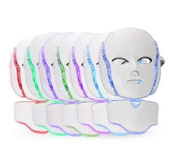 

7 ColorS PDT LED Light Therapy Face Neck Mask Anti-Aging Device Rejuvenation Therapy Wrinkles Treatment Massager Relaxation