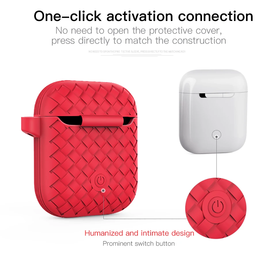 !ACCEZZ Bluetooth Wireless Earphone Case For Apple Airpods Accessory Wireless Headphones Accessories Portable With Charging Box (8)