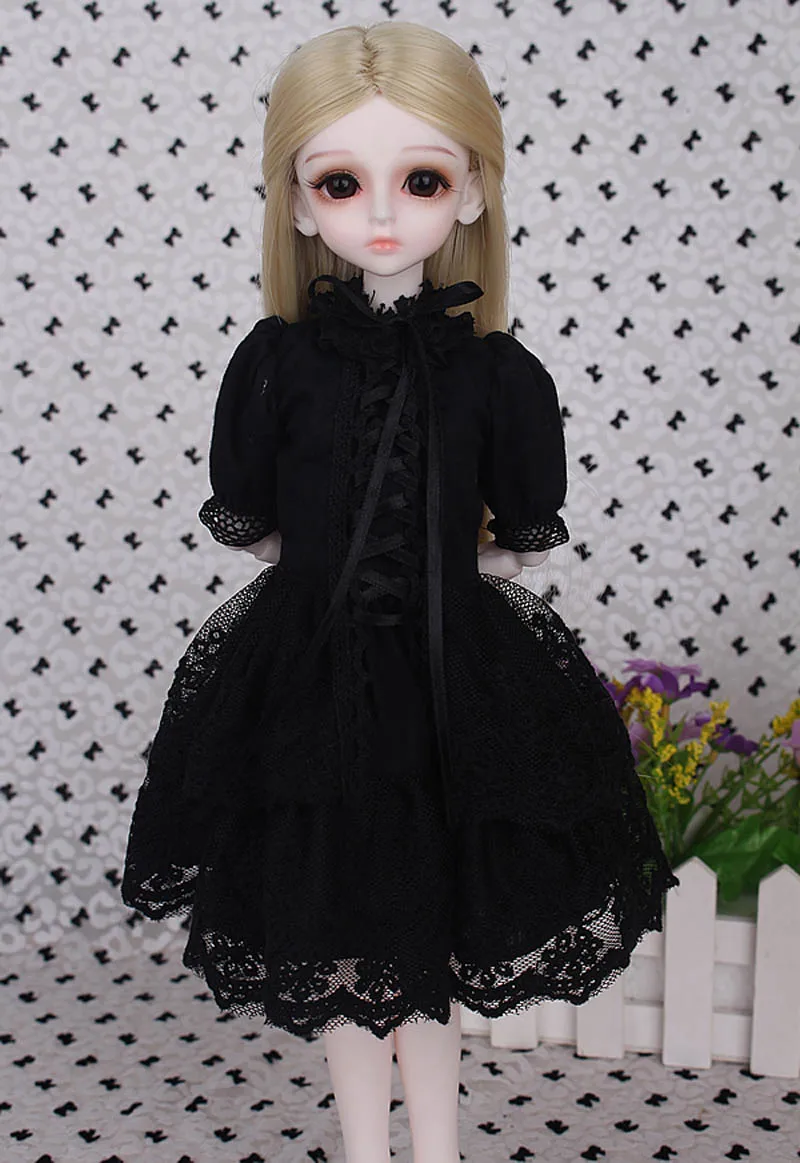 1/3 1/4 1/6 BJD кукла BJD/SD модное платье одежда Милая Черная кукла платье для маленькой девочки