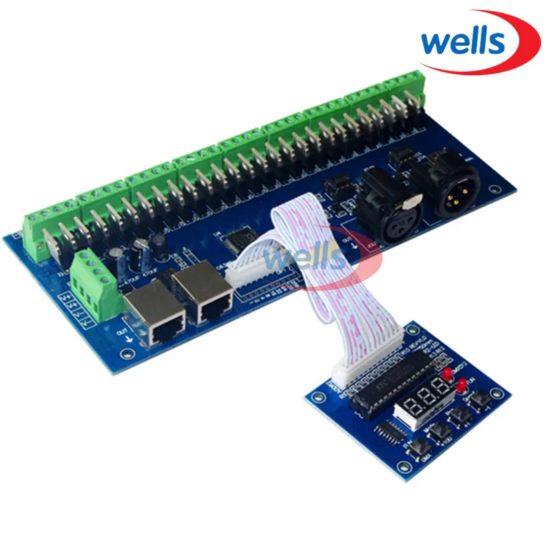 27CH DMX512 с контроллером RJ45 цифровой дисплей трубки общий анод постоянного