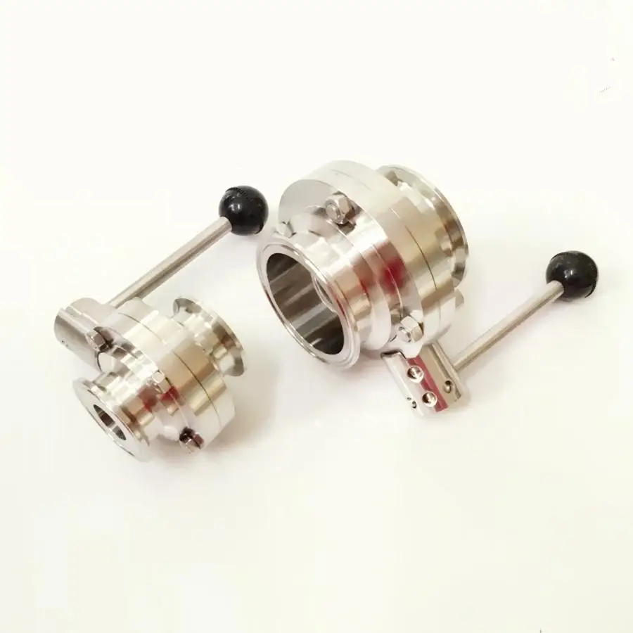 Fit 19 мм 3/" трубы OD х 1,5" Tri Зажим, санитарный бабочка потока управление клапан SUS 304 нержавеющая пивоварения дома завод