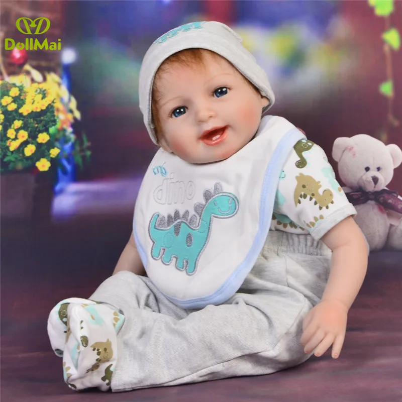 Куклы DollMai, 55 см, реалистичные, реалистичные, для новорожденных, силиконовые, Реборн, для маленьких мальчиков, куклы для продажи, boneca bebes Reborn menino, 55 см