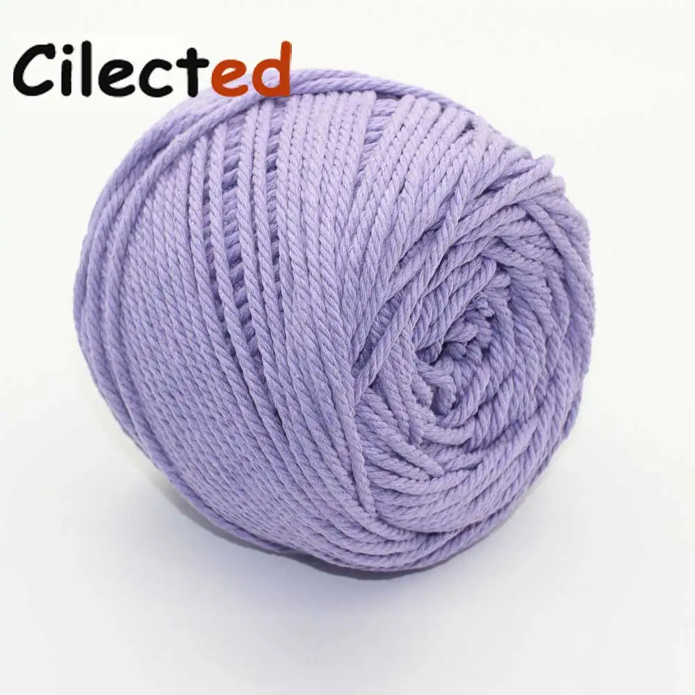 

Cilected Purple Macrame Cord 3mmx100cm Natural Cotton Twisted Cord For DIY Hand Craft Macrame Wall Hanging Plant Hanger Rope