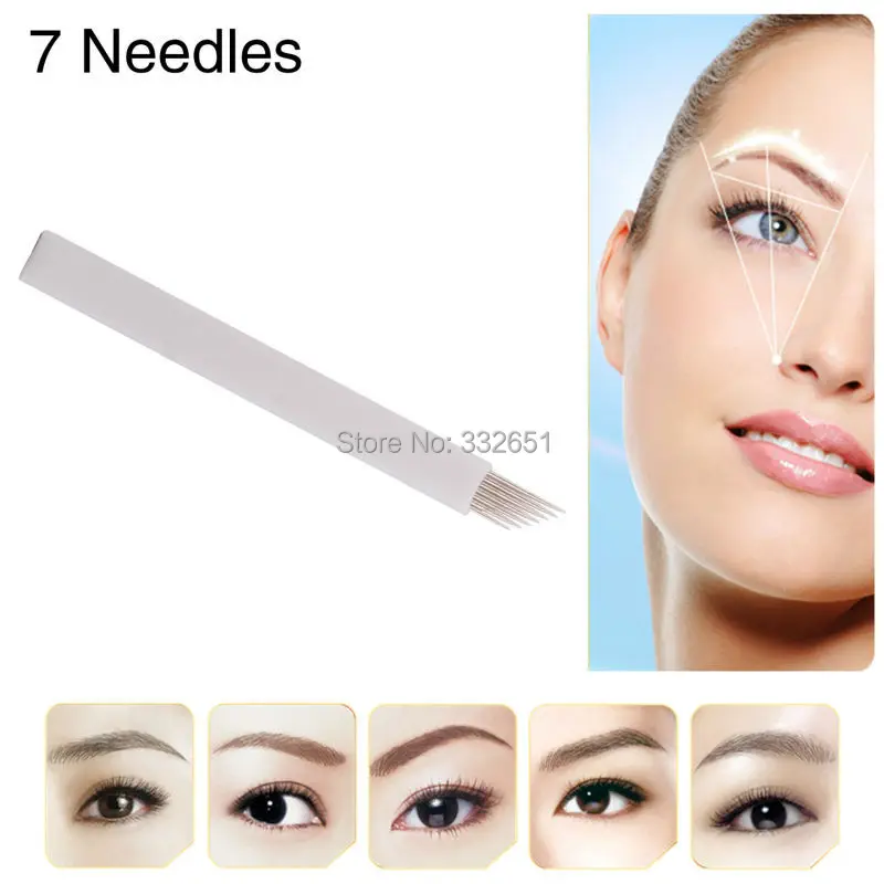 

Chuse Needles Eyebrow Microblading Blades S7 For 3D Embroidery Manual Microblading Pens Tattooing Manual Pen Blades Blades