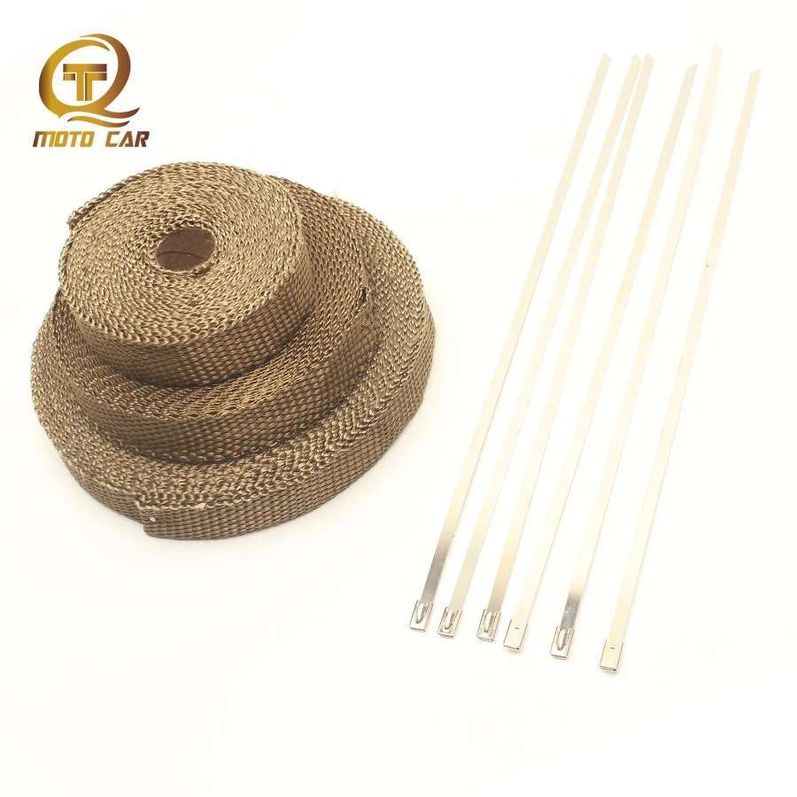 

Motorcycle Exhaust Heat Shield 5M 10M 15M Protector Thermal Tape Header Heat Resistan Wrap for Pitbike Pit Dirt Bike Nmax R15