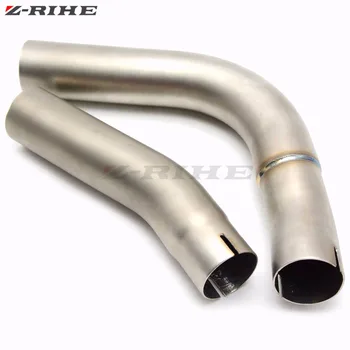 

A middle connect Motorcycle Exhaust Pipe Muffler Escape Connecting Pipe Front Link Pipe Moto Mid Pipe for yahana YZF R1 2009-14