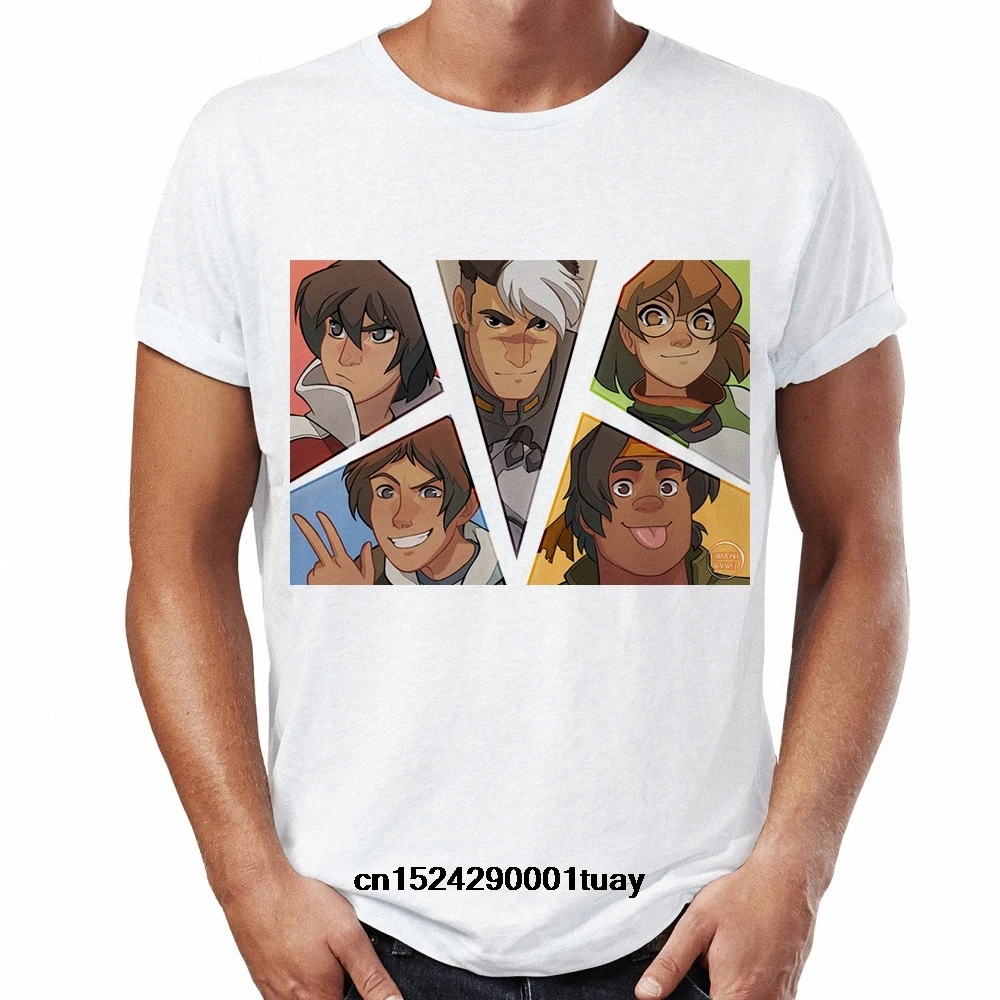 

Funny Men t shirt white t-shirt tshirts Black tee Voltron Japanese Streetwear Men's T-Shirt