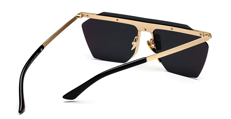OVZA Модные солнцезащитные очки без оправы мужские высококачественные женские зеркальные солнцезащитные очки дизайнерские очки с покрытием линзы в стиле панк S7020