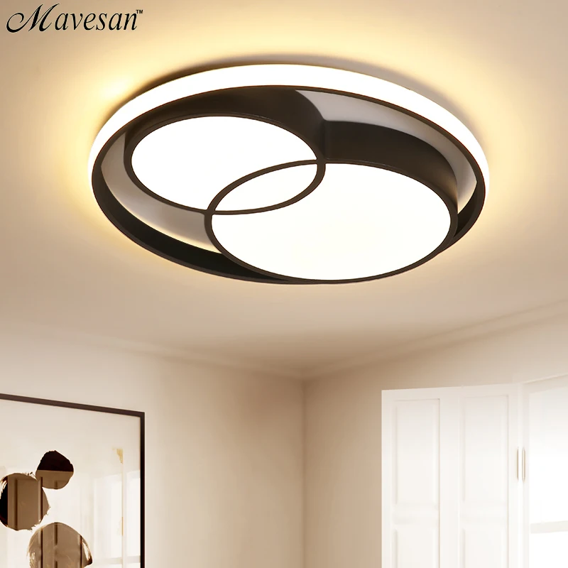 

Modern LED ceiling light round simple decoration RC Dimmable fixtures For dining bed living room ceiling lamp