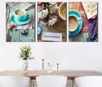 

2017 Special Offer New Arrival 3 Panel Coffee Painting Canvas Art Picture Home Decoracion Kitchen As Unique Gift High Quality