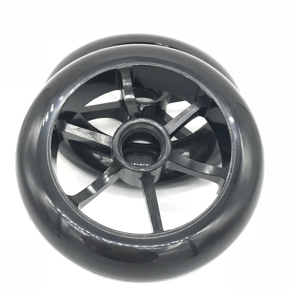 2 Piece 125mm 88A Stunt Scooter Wheels with 7005 Aluminium Hub Freestyle Scooter 
