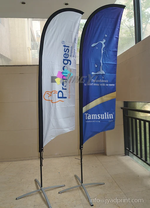 

2.5M Custom Feather Flags with Both side printing, Outdoor Advertising Display Beach Banner,Cross base ,Free shipping