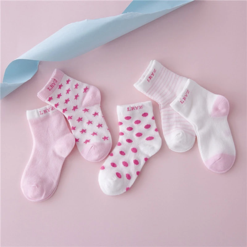 5 пар хлопковых носков с героями мультфильмов для малышей Мягкая Детская Одежда для новорожденных удобные безбортные носки для девочек и мальчиков детские носки