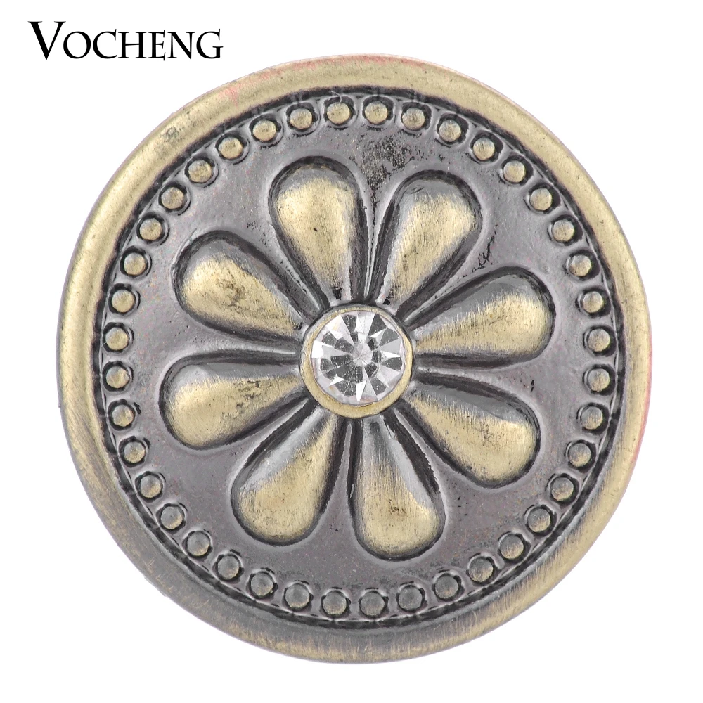 

Vocheng Ginger Snap Bronze Flower 18mm Vintage Button Vn-1323