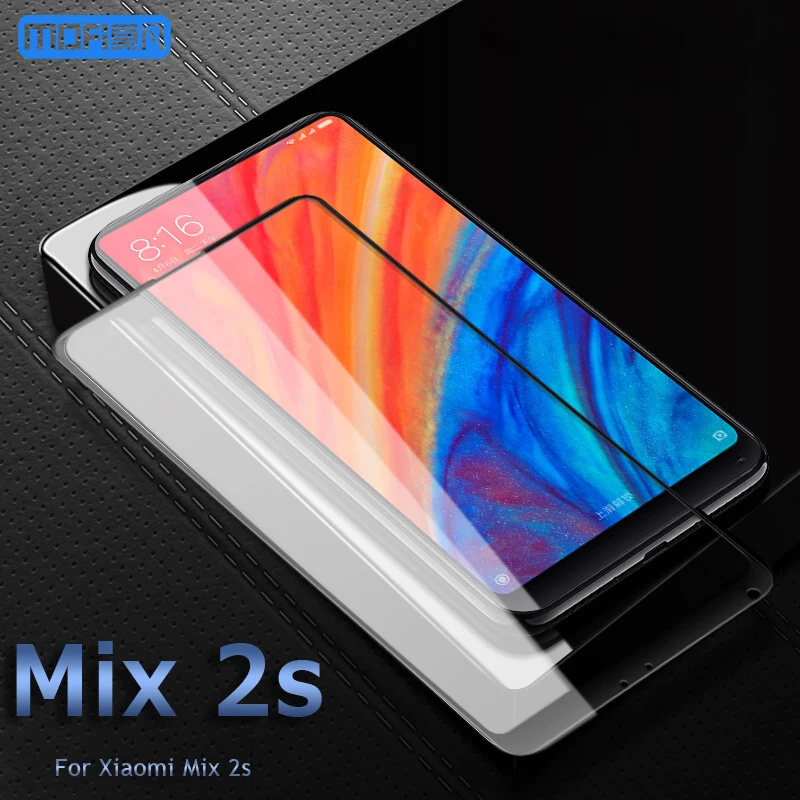 Xiaomi mi x 2 s стекло полное MOFI оригинальный чехол Защита экрана fim протектор 5 99 &quotxiaomi