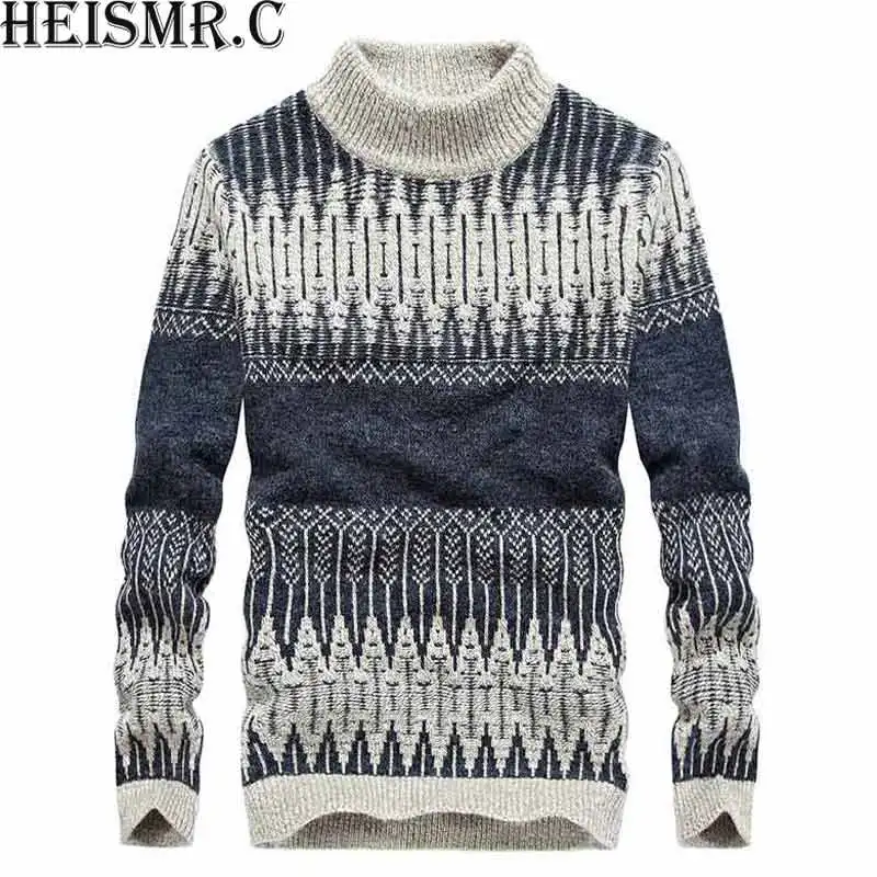 

Men'S Sweater 2018 Autumn Winter Thick Wool Sweater Mens Brand Knittingwear Men Casual Turtleneck Pullovers Tricot Pull BDK115