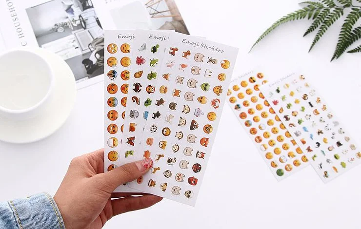 

12pcs/lot Cute expression Organizer Calendar Diary Book Planner Sticker Scrapbook Decoration Diary Sticker papeleria