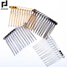 BASEHOME 10 шт./лот, новая мода, Золотая/Серебряная цветная Шпилька, свадебные аксессуары для волос, металлические свадебные гребни для волос, сделай сам, ювелирное изделие