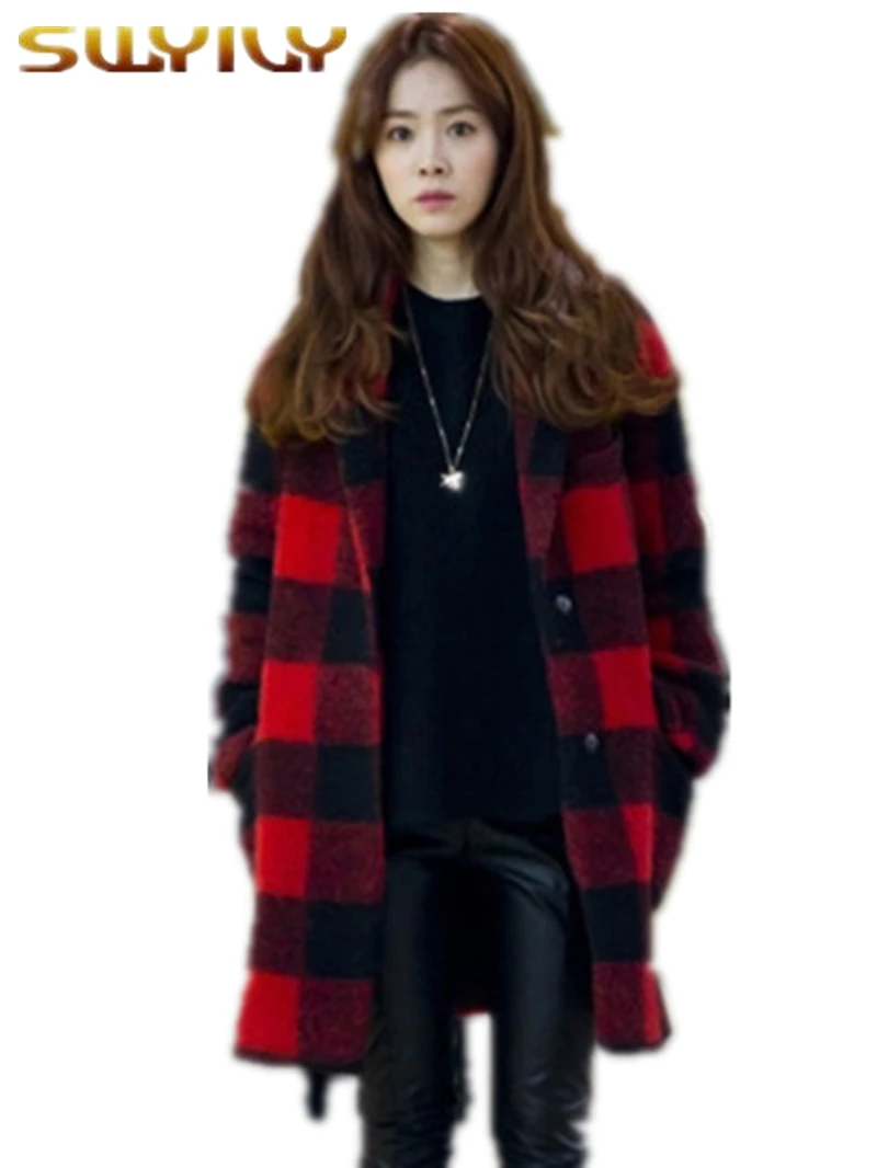 Long vests for women red plaid jacket sale