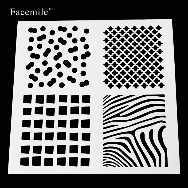 

1pcs Facemile New Brand 4 Kinds of Stripes Stencil For Cake Fondant Cupcake Decorating Templates Tools Gift